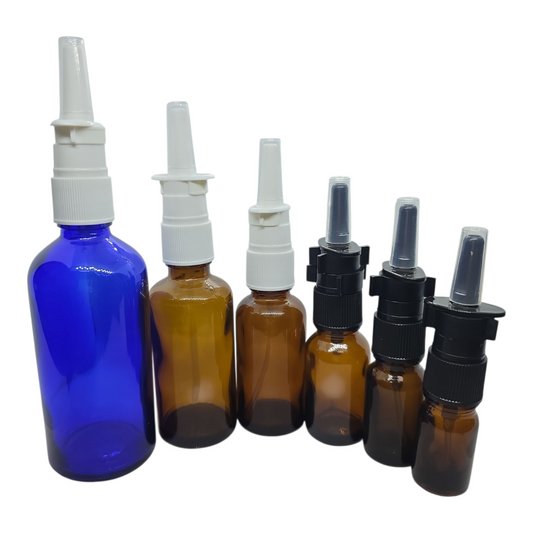 Boston Round Glass Bottle – W/Nasal Sprayer