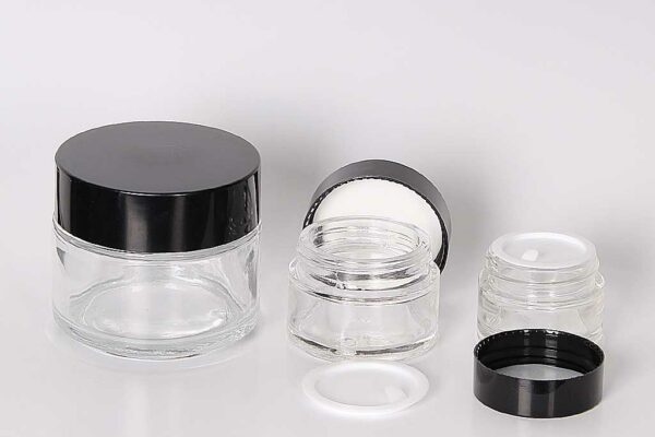 Clear Glass Jars Canada With Black Cap