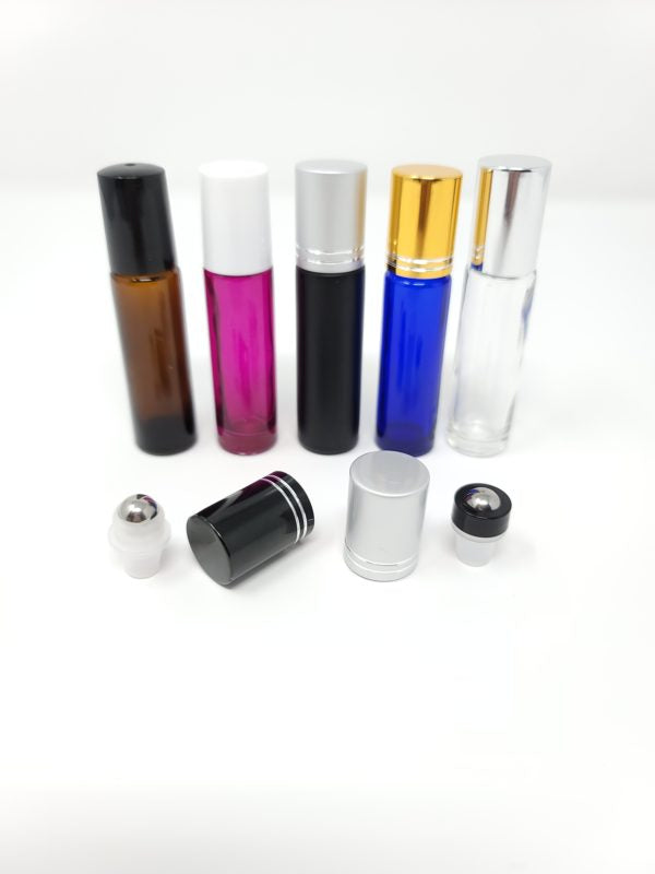 10ml Glass Roll On Containers w/ Ball and Caps