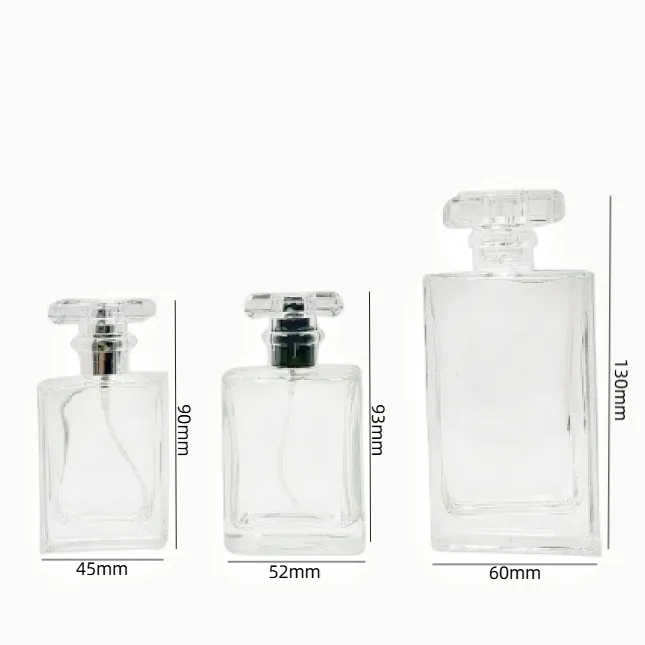 Crimp neck Perfume glass bottles with spray pump/Bonnet Cap (15MM neck size)