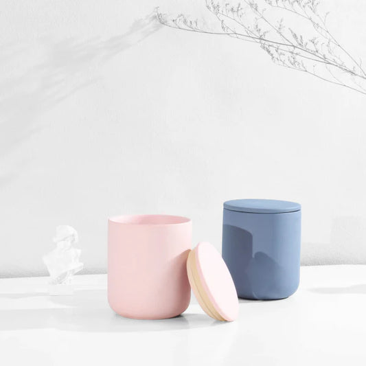Ceramic Candle Jar /Diffuser (Including 4 wood Stick for Diffuser)