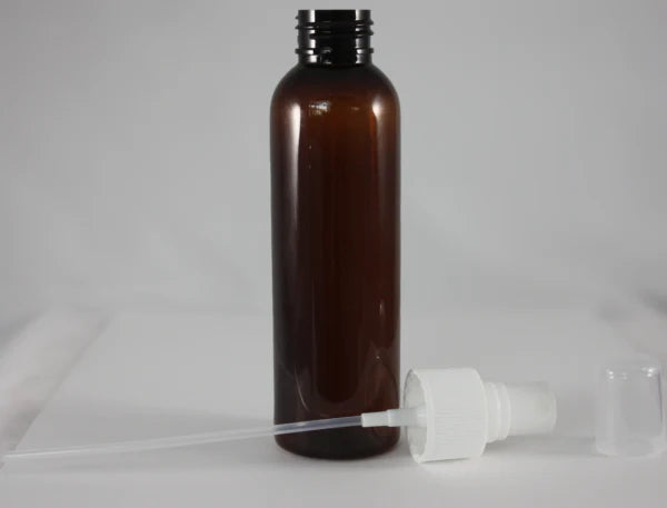 120 ml Amber Pet bottle with spray pump