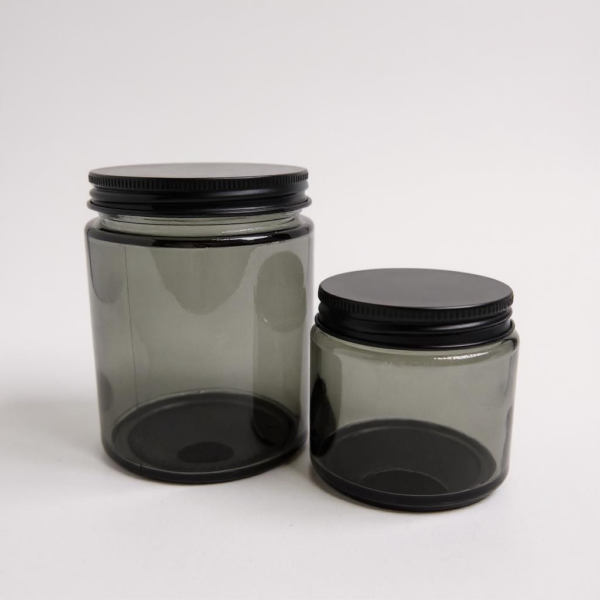 Smoked Candle glass Jars 10oz and 4 oz