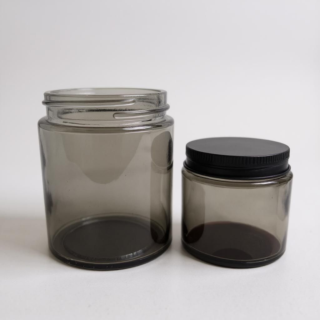 Smoked Candle glass Jars 10oz and 4 oz
