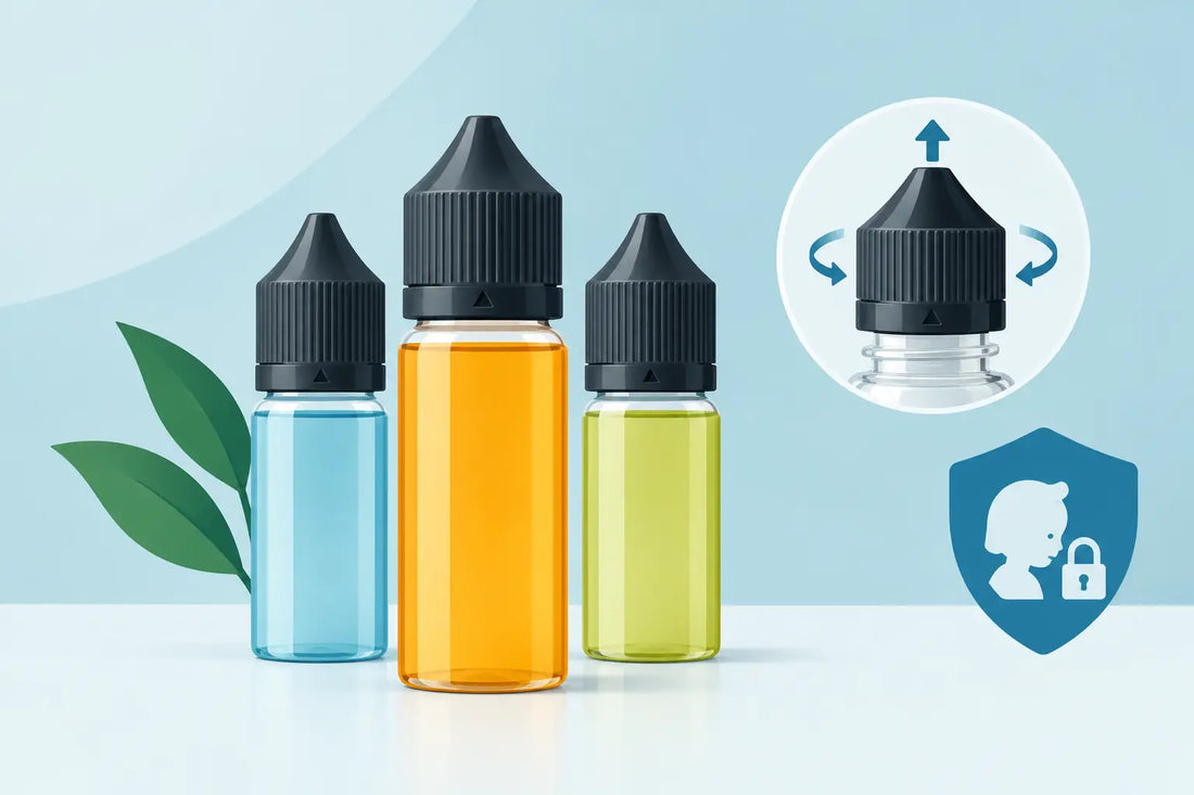E Liquid Bottles With Child Resistant Caps