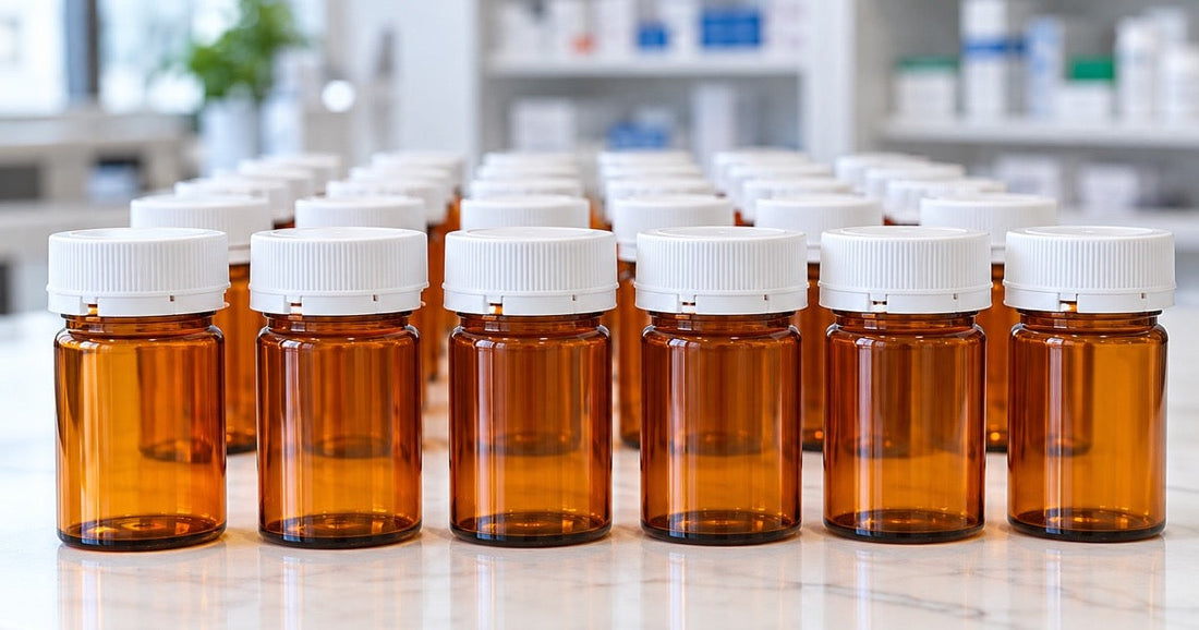 Nine checks before buying pill bottles in bulk, amber prescription vials with child-resistant caps
