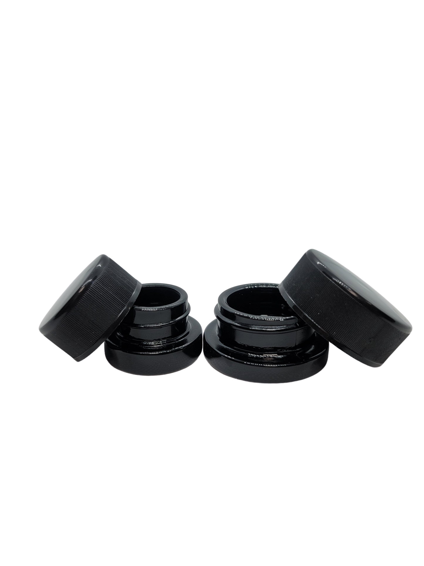 UV Black straight wall Glass Jars with CRC cap