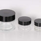 Clear Glass Jars With Black Cap