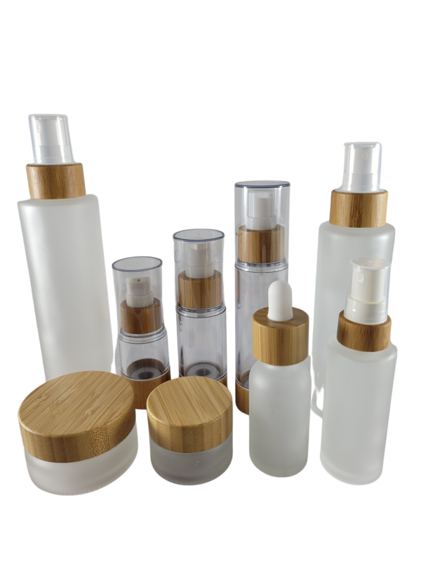 Eco-Friendly Frosted Bottle | Bamboo Pump Spray Bottle | hemkundinc