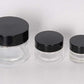 Clear Glass Jars With Black Cap