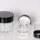 Clear Glass Jars With Black Cap