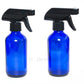 Blue Glass Bottle With Black Cap/ Trigger Spray Or Lotion Pump -8oz Or 16 Oz