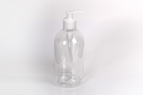 500 ml Clear Pet bottle with lotion pump