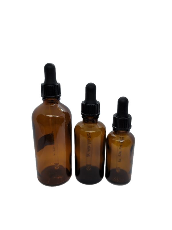 Amber Glass bottles with glass Dropper