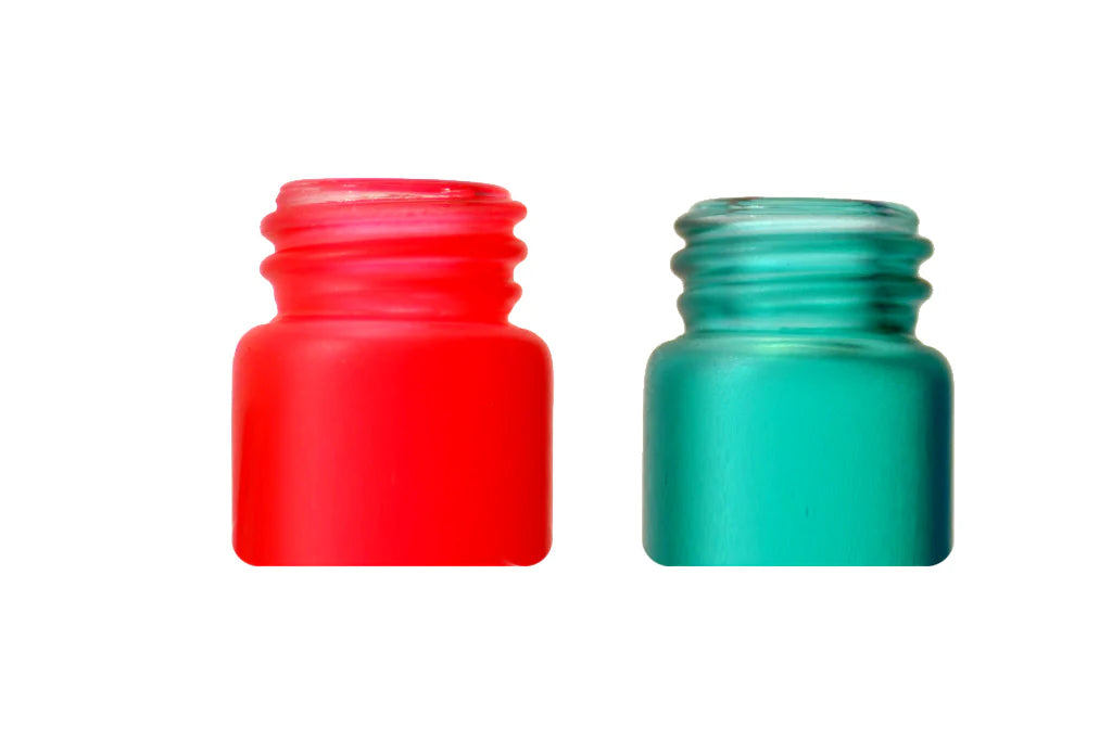 Rainbow Glass Vials with orifice reducer
