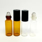 Glass Roll On Bottles 5ml W/ Steel Ball And Caps