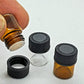 Glass Vial (144)- Black Screw Cap w/ Orifice Reducer 1/4 Dram (1ml)