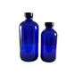 Blue Glass Bottle Black Cap | Trigger Spray | hemkundinc