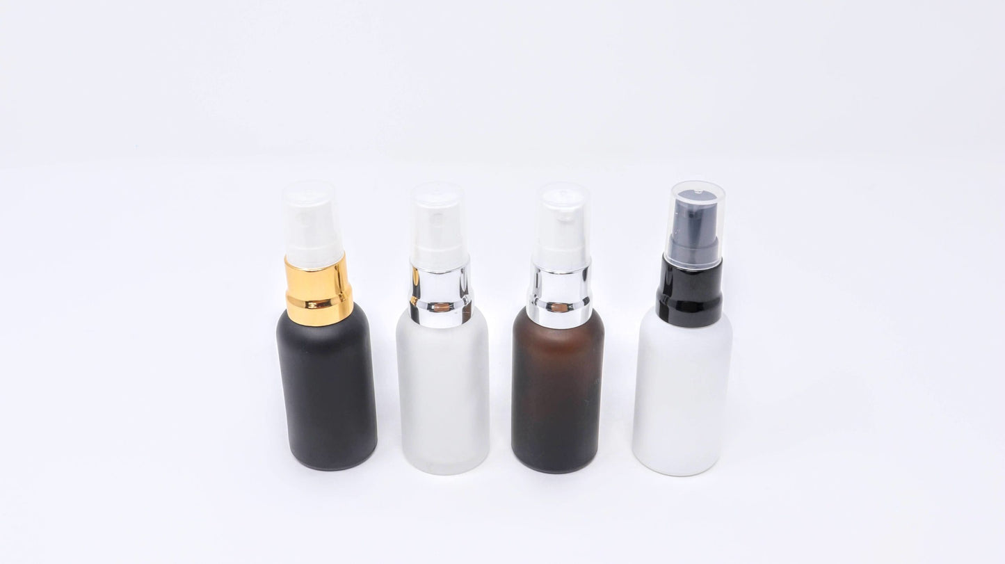 Frosted Glass bottles with Treatment /spray pump