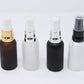 Frosted Glass bottles with Treatment /spray pump