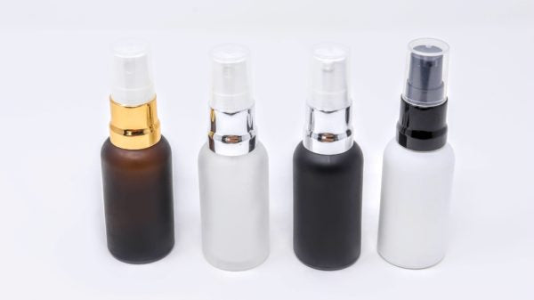 Frosted Glass bottles with Treatment /spray pump