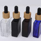 Rectangle Glass Bottles w/ Bamboo glass droppers