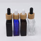 Rectangle Glass Bottles w/ Bamboo glass droppers
