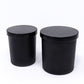 Candle Glass Jar Black Frosted