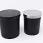 Candle Glass Jar Black Frosted