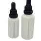 White frosted glass bottle with window