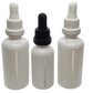White frosted glass bottle with window