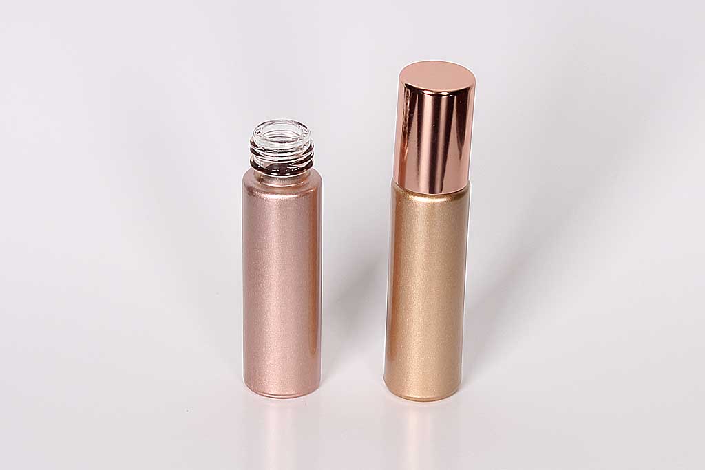 10ml Sparkle Gold/Rose Gold Roll-on glass bottle 150pcs