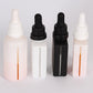 Matte white bamboo glass dropper bottles with window 30ML