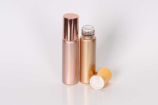 10ml Sparkle Gold/Rose Gold Roll-on glass bottle 150pcs