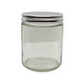 Clear Glass Jars with silver/black cap 9 oz
