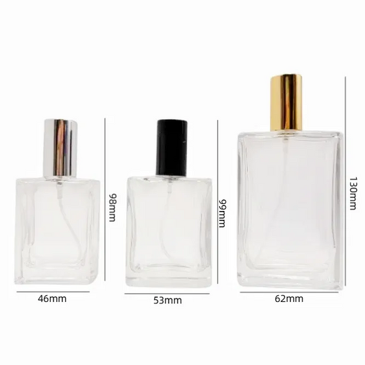 Crimp neck Perfume glass bottles with spray pump/Bonnet Cap (15MM neck size)