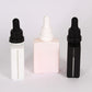 Matte White & Black Rectangle Glass Dropper Bottle With Window 30 Ml