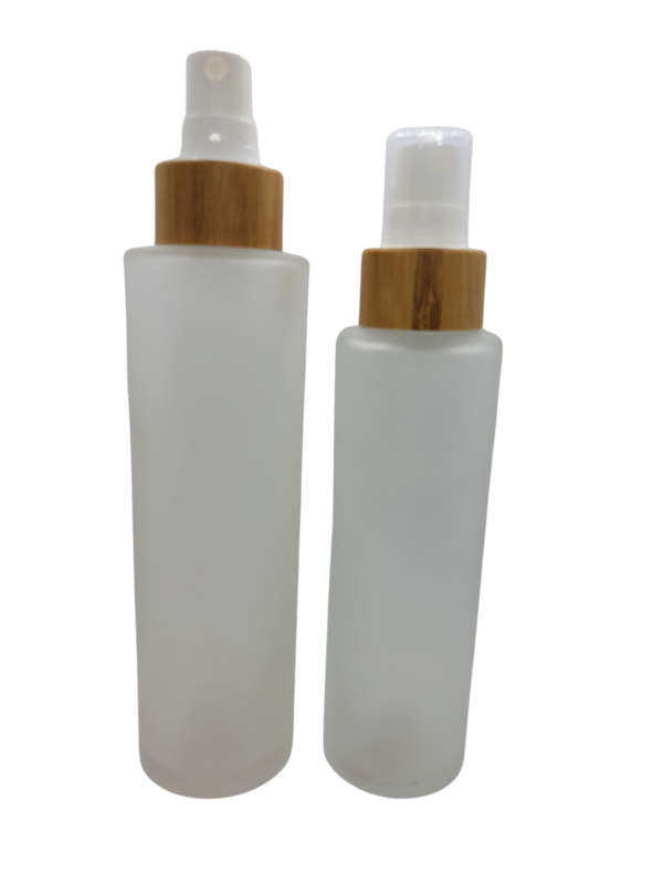 Eco-Friendly Frosted Bottle | Bamboo Pump Spray Bottle | hemkundinc