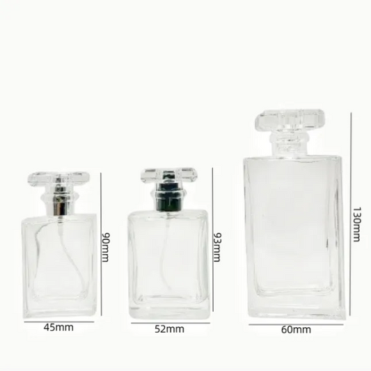 Screw neck Perfume glass bottles with spray pump/Bonnet Cap