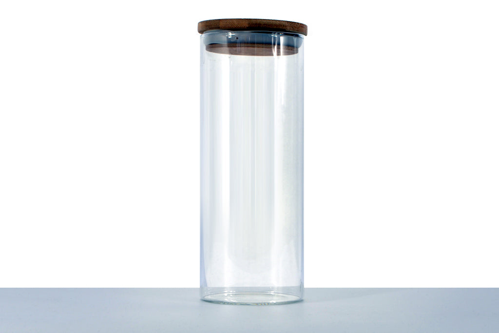 Glass Jar with Bamboo Lid | Glass Jar with Bamboo Lids | hemkundinc