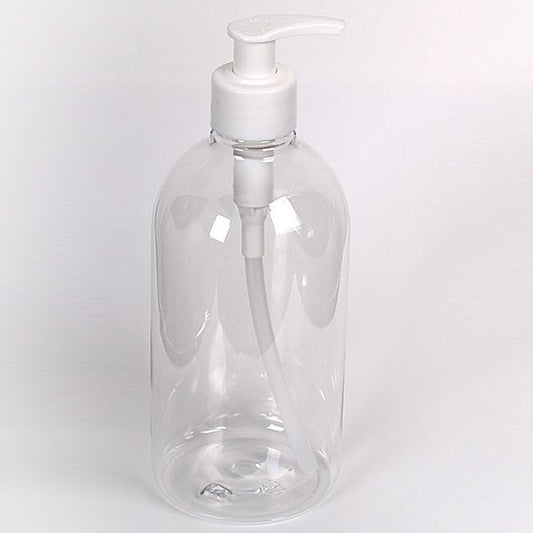 500 ml Clear Pet bottle with lotion pump