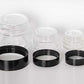 Clear Glass Jars With Black Cap