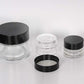 Glass Jars Black Cap | Black Cap Glass Jars | hemkundinc