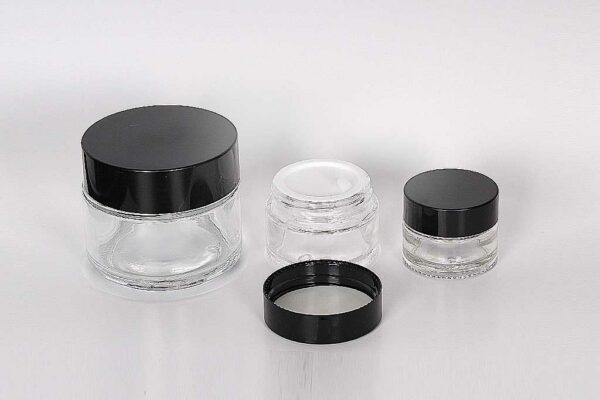 Glass Jars Black Cap | Black Cap Glass Jars | hemkundinc