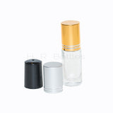 5ml Thick clear glass roll on W/steel Ball and cap 144pcs