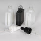 Matte White & Black Rectangle Glass Dropper Bottle With Window 30 Ml