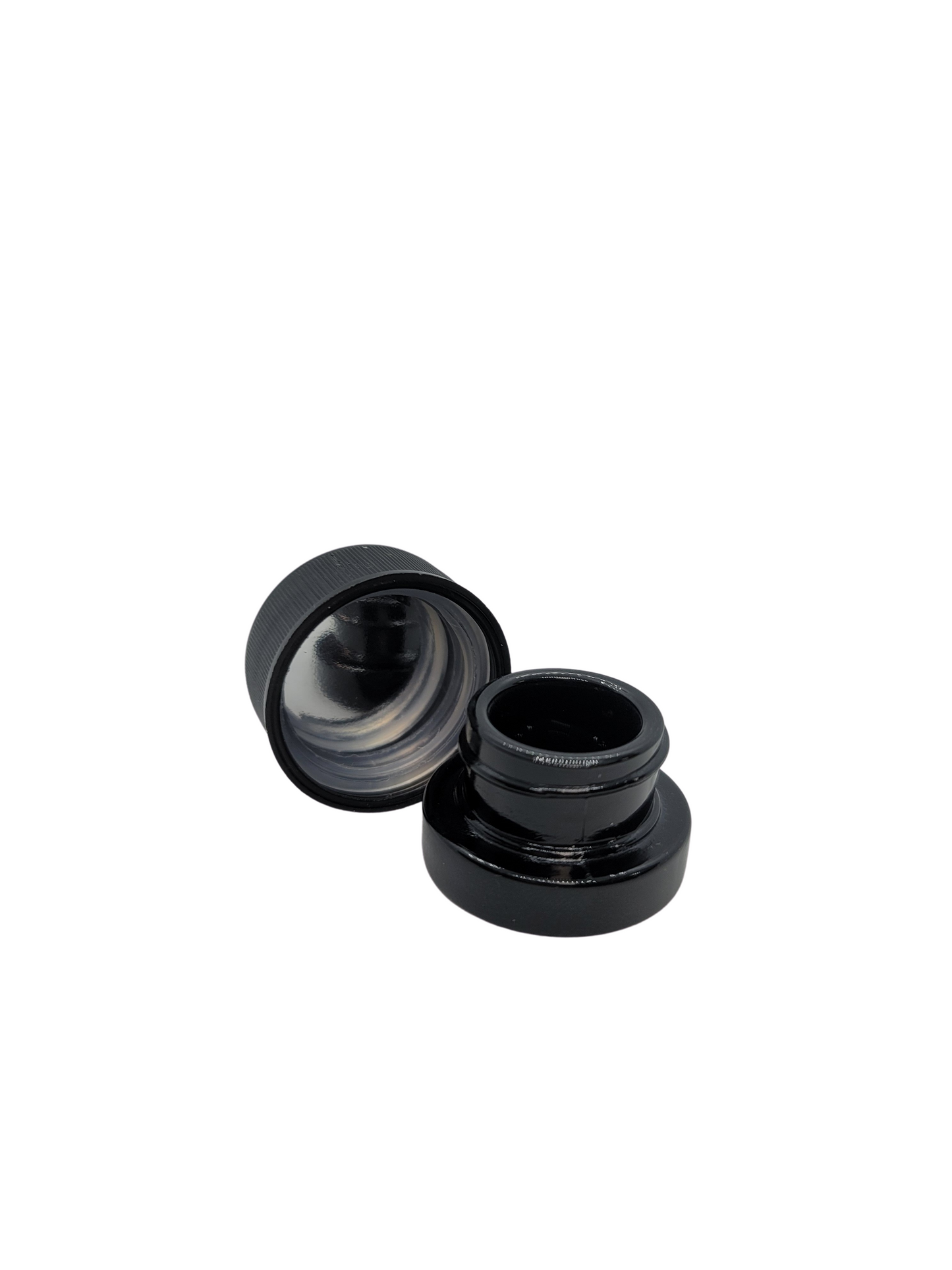 UV Black straight wall Glass Jars with CRC cap