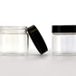 Clear PET Jar With Black Cap/Liner