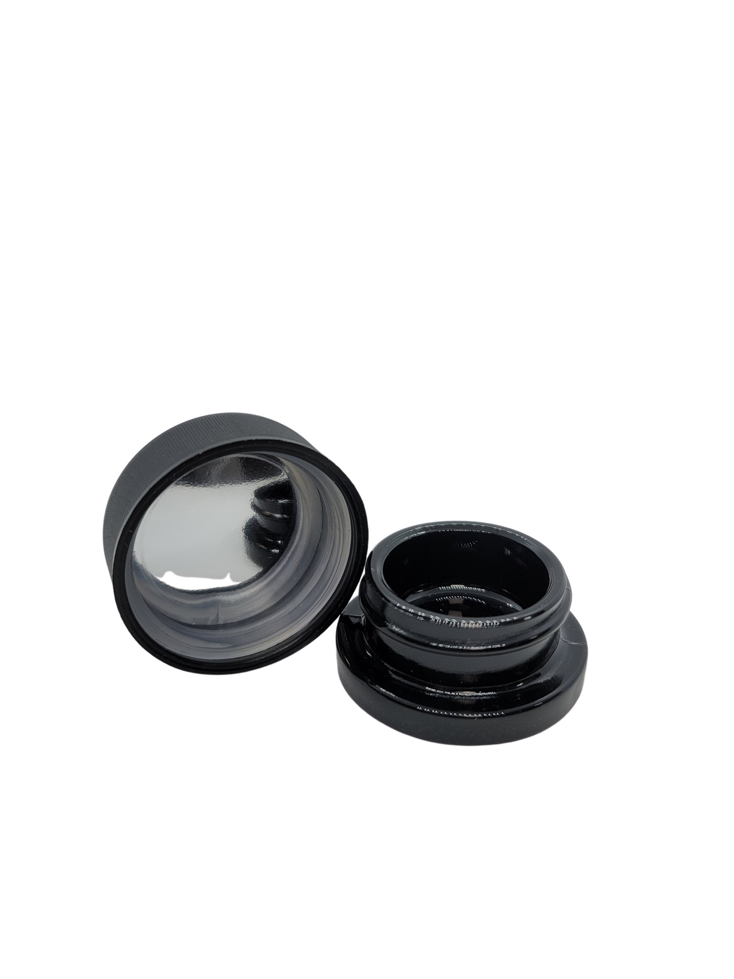 UV Black straight wall Glass Jars with CRC cap