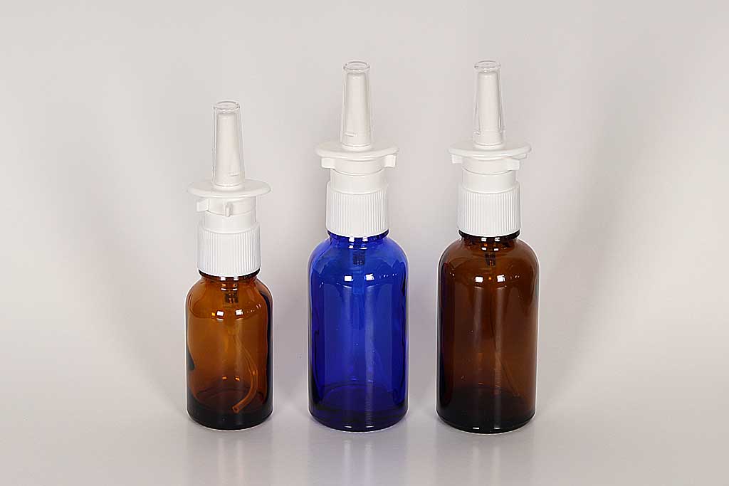 Boston Round Glass Bottle – W/Nasal Sprayer